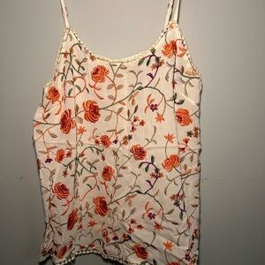 Vintage forever 21 embroidered cami top